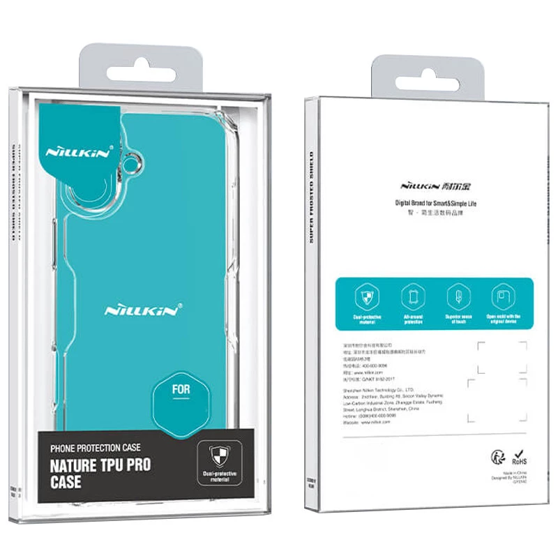 Силіконовий чохол Nillkin з посиленим захистом кутів на Apple iPhone 16 – Безбарвний (прозорий). Фото 11 з 11