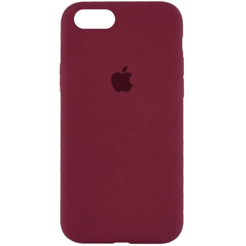 

Чехол Silicone Case с закрытым низом для Apple iPhone 6/6s (4.7") (Бордовый / Plum), Бордовий / plum