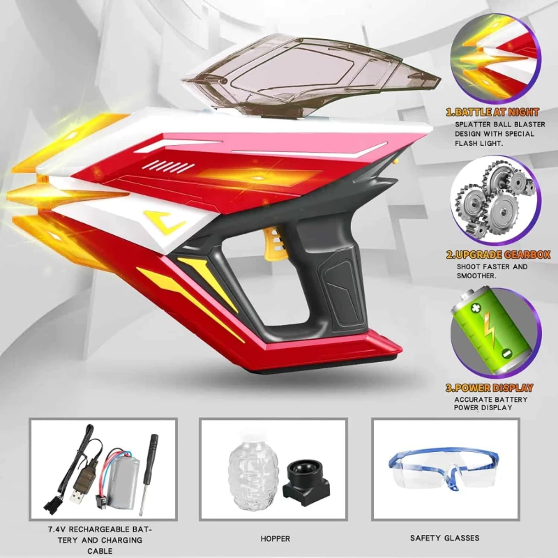 Пістолет на гідрогелевих кульках (орбизах) Gel Energy Space 001 – Red. Фото 3 з 6