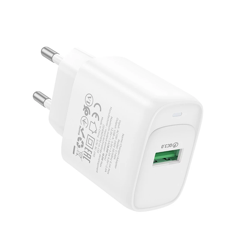 СЗУ Hoco C140A Smart QC3.0 (1USB/3A) – White. Фото 4 из 4