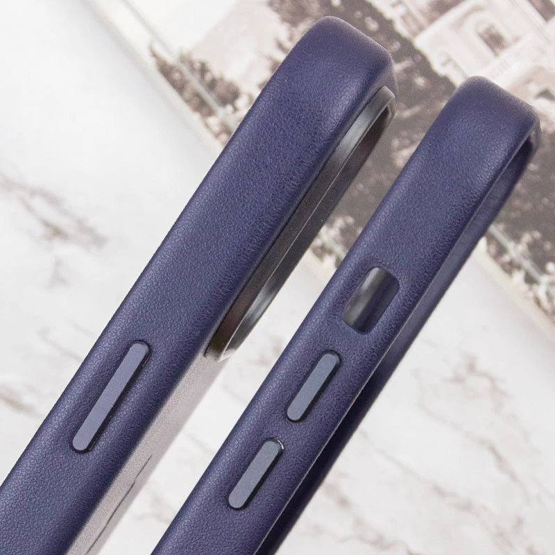 Шкіряний чохол Silicone Case Premium з MagSafe and Animation на Apple iPhone 14 Pro Max (6.7") – Ink. Фото 8 з 9