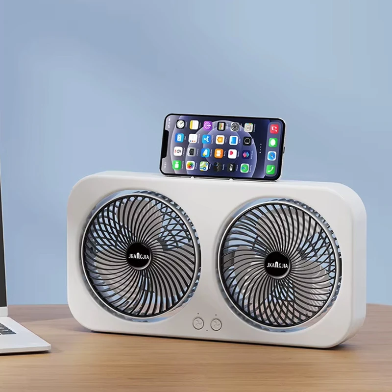 Настільний вентилятор F105 Dual-Fan Design 1800mAh – Black. Фото 2 з 2