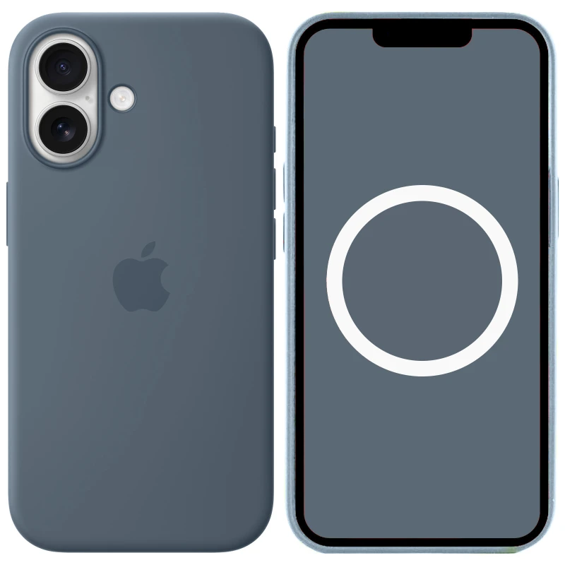 Чохол Silicone case (AAA) with Magsafe and Animation для Apple iPhone 17 (6.3") – Anchor Blue. Фото 1 з 2