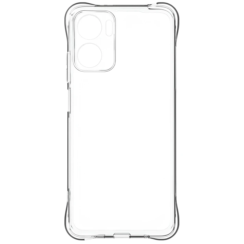 Ультратонкий силиконовый чехол GETMAN с крытыми бортами та камерою на Motorola Moto E15 – Бесцветный (прозрачный). Фото 5 из 5