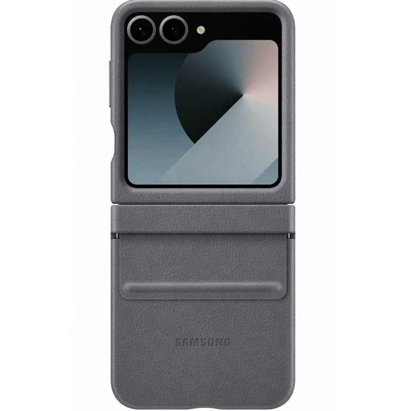 Шкіряний чохол Leather Case Premium на Samsung Galaxy Z Flip7 – Dark Gray. Фото 1 з 5