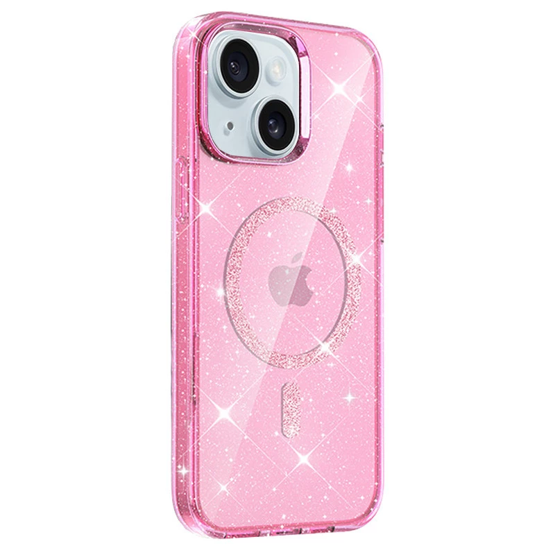 Чохол з блискітками та MagFit на Apple iPhone 15 (6.1") – Pink. Фото 2 з 3