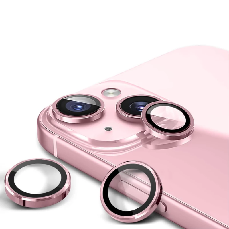 Металлическое защитное стекло на камеру для Apple iPhone 13 (6.1") – Розовый / Pink. Фото 10 из 10