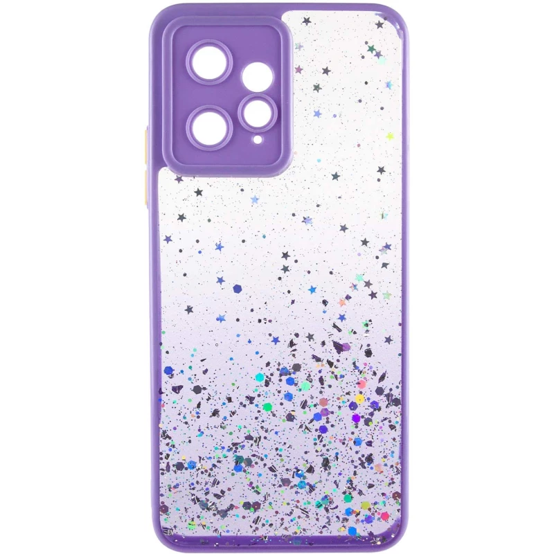 Чохол з блискітками та захистом камери на Xiaomi Redmi Note 12 4G – Бузковий. Фото 4 з 9