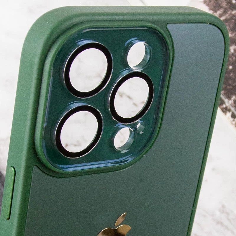 Силіконовий сапфіровий чохол з захистом камери на Apple iPhone 14 Pro (6.1") – Зелений / Forest green. Фото 7 з 7