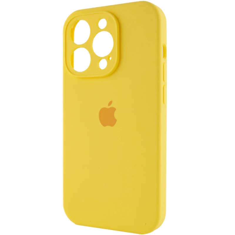 Чехол Silicone Case с защитой камеры для Apple iPhone 13 Pro (6.1") – Желтый / Yellow. Фото 6 из 12