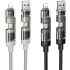 Дата кабель Hoco U151 Goldsmith 4in1 Type-C to Lightning/Type-C to USB 240W (1.2m) фото 1 з 1
