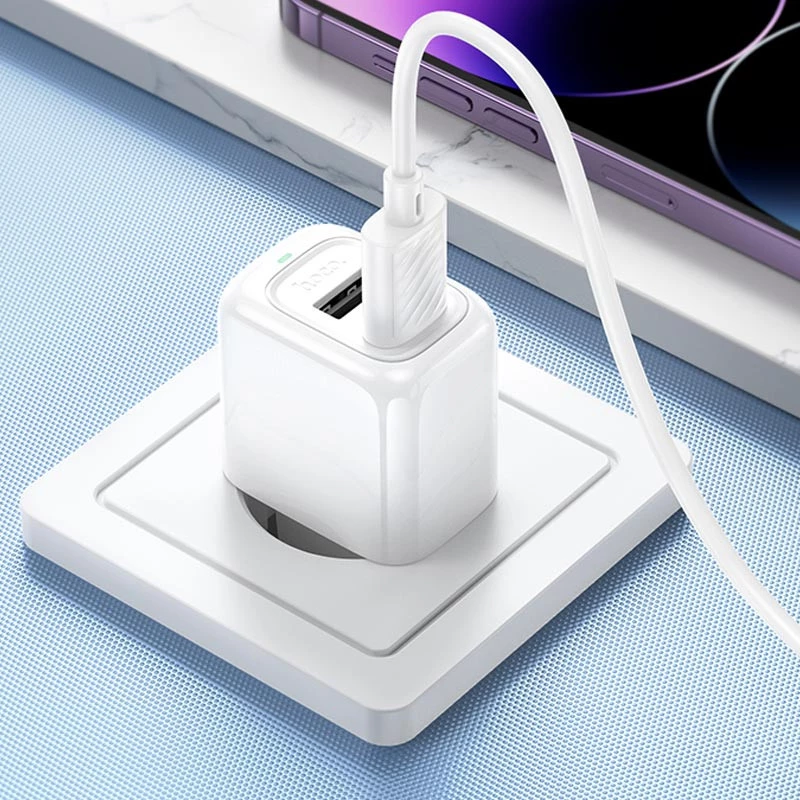 МЗП Hoco CS51A Surplus (2USB-A) – White. Фото 8 з 8