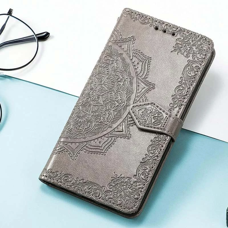 Шкіряний чохол-книжка Art Case з візитницею для Xiaomi Redmi A4 – Сірий. Фото 7 з 7