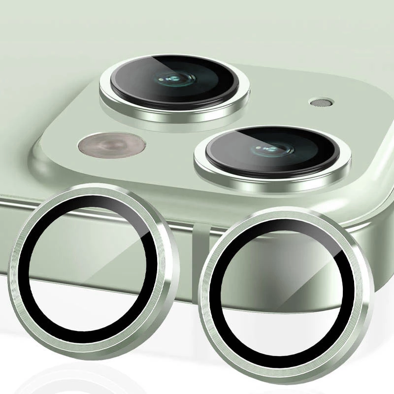 Металеве захисне скло на камеру на Apple iPhone 15 Plus (6.7") – Зелений / Light green. Фото 4 з 9