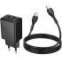 СЗУ Hoco N71 Nuevo PD30W+QC3.0 (1USB-A/1C)  + кабель Type-C to Type-C – Black. Фото 5 из 5