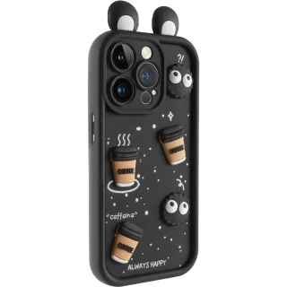 Силиконовый чехол Funny Toys with Ears для Apple iPhone 13 Pro (6.1") — Black