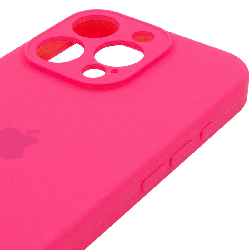 Чехол Silicone Case с защитой камеры для Apple iPhone 13 Pro (6.1") – Розовый / Barbie pink. Фото 7 из 9