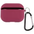 Силіконовий футляр з мікрофіброю для навушників Airpods Pro 3 – Бордовий / Plum. Фото 1 з 2