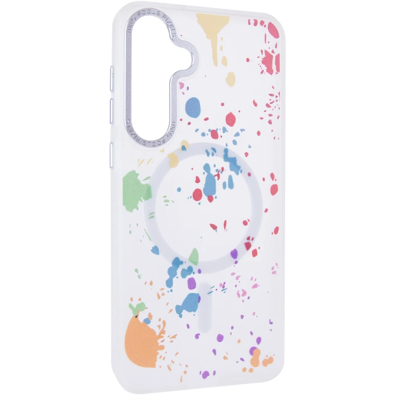 Чехол абстракция рисования с MagSafe для Samsung Galaxy S25+ – White. Фото 2 из 6