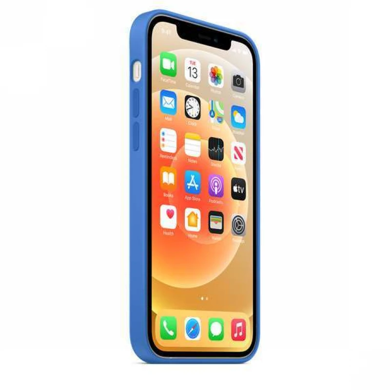 Чехол Silicone Case с закрытым низом для Apple iPhone 12 Pro (6.1") – Синий / Capri Blue. Фото 3 из 3