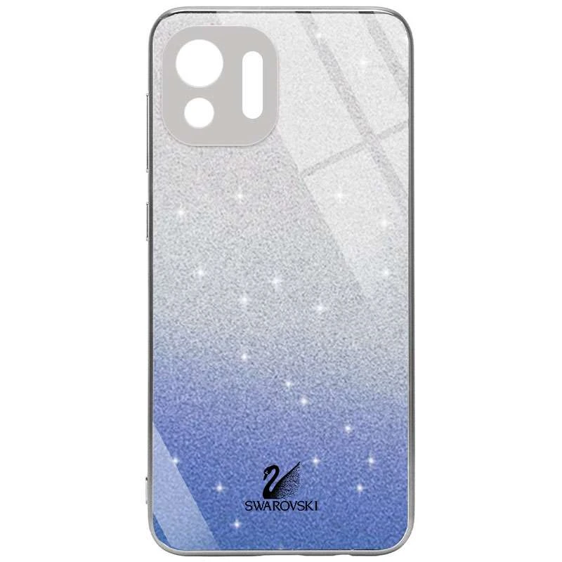 

Скляний чохол Swarovski з закритою камерою на Xiaomi Mi 11 (Синій)