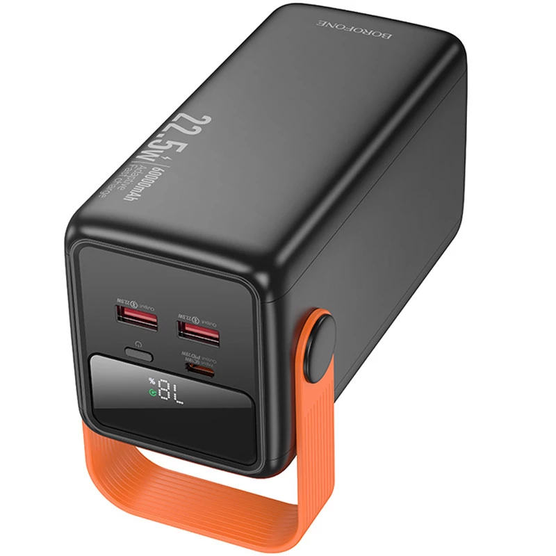Портативное ЗУ Power Bank BOROFONE BJ66B Magnifico 22.5W+PD20W 60000 mAh – Black. Фото 4 из 8