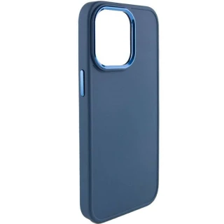 TPU чохол Bonbon з металевими кнопками на Apple iPhone 13 Pro (6.1") — Синій / Denim Blue