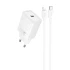 СЗУ Hoco N62 Gentle PD30W (1USB-C) + кабель Type-C to Lightning – White. Фото 1 из 5