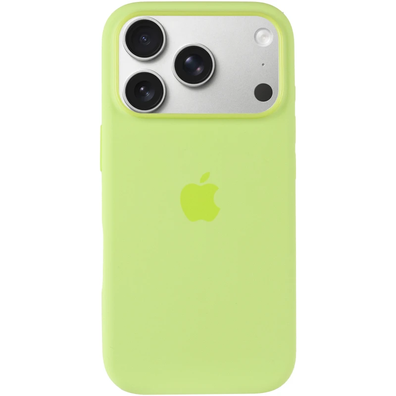 Чохол Silicone case (AAA) with Magsafe and Animation для Apple iPhone 17 Pro (6.3") – Neon Yellow. Фото 3 з 7