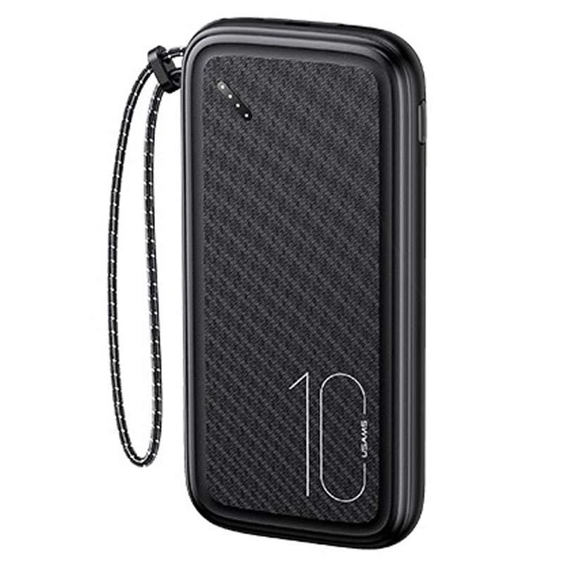 

Портативний зарядний пристрій Power bank Usams US-CD150 PB56 with Lanyard 10000mAh (Чорний)