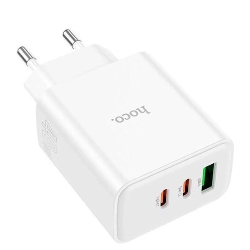 МЗП Hoco C126A PD40W+QC3.0 (1USB/2Type-C) – White. Фото 4 з 5