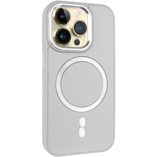 Шкіряний чохол з MagSafe на Apple iPhone 14 Pro (6.1") — Grey