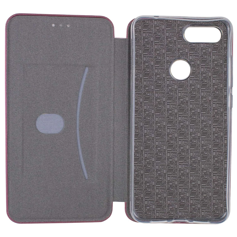 Чохол-книжка класичний на Xiaomi Mi 8 Lite / Mi 8 Youth (Mi 8X) – Бордовий. Фото 2 з 6