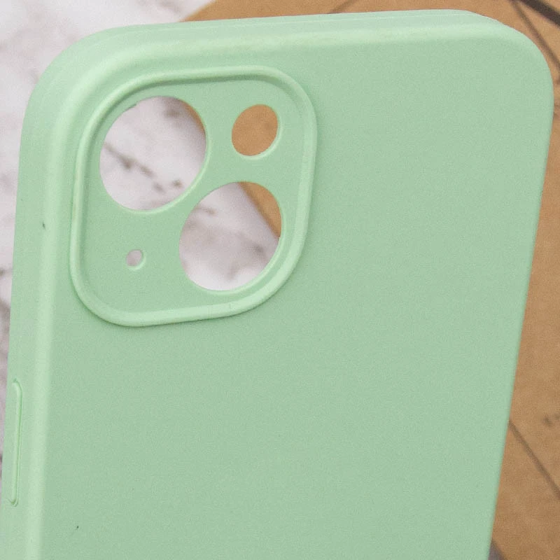Чохол Silk Full Camera Protective (AA) NO LOGO для Apple iPhone 13 (6.1") – Зелений / Pistachio. Фото 5 з 6