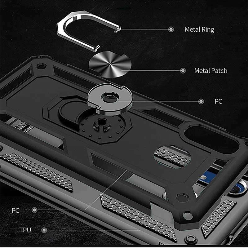 Протиударний чохол Serge Ring з кільцем на Samsung Galaxy A20 / A30 – Чорний. Фото 6 з 6