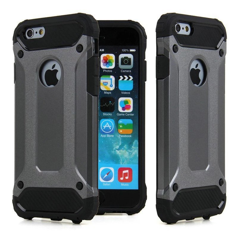 Противоударный чехол с усиленными углами Immortal для Apple iPhone 6/6s (4.7") – Металл / Gun Metal. Фото 2 из 2