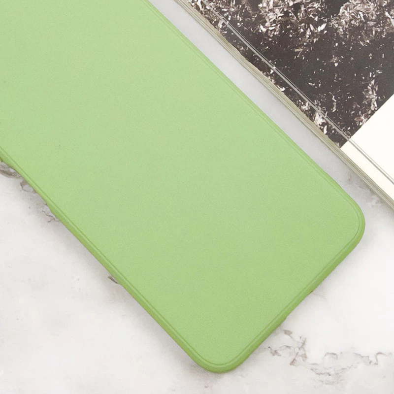 Цветной силиконовый чехол с защитой камеры для Xiaomi Redmi 13C – Фисташковый. Фото 4 из 5