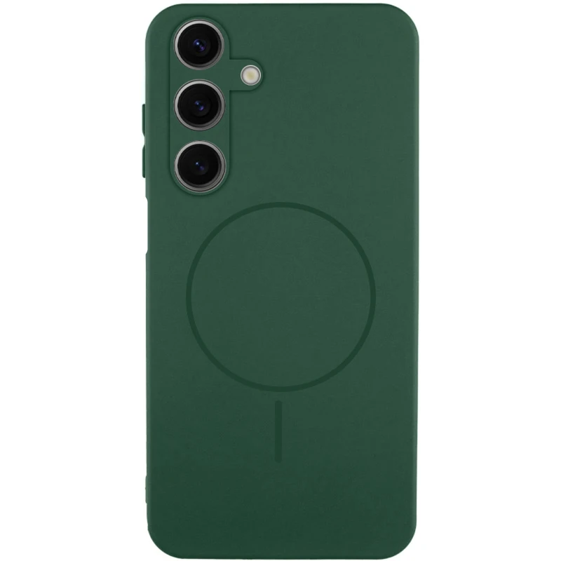 Силіконовий чохол Lakshmi MagFit з захистом камери для Samsung Galaxy A17 4G/5G – Зелений / Dark green. Фото 1 з 1
