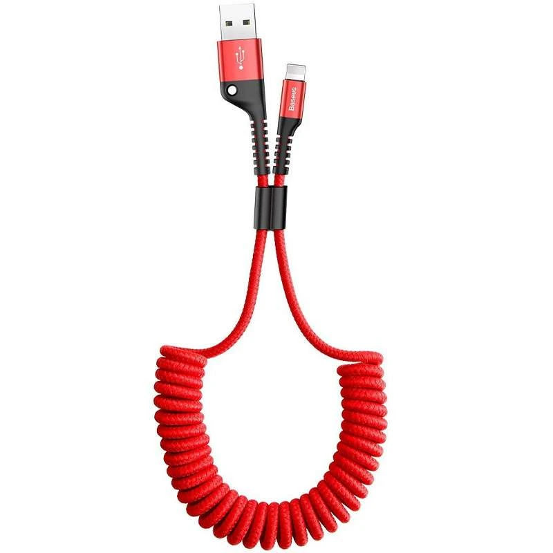 

Дата кабель Baseus Fish Eye Spring Data Lightning Cable 2A (1m) (Червоний)