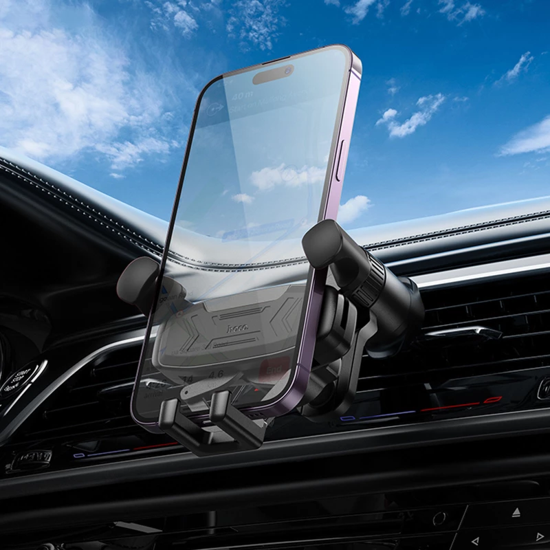 Автотримач Hoco H66 Gamble gravity linkage (air outlet) – Black. Фото 5 з 5