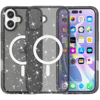 Чехол с блестками и MagSafe на Apple iPhone 16 фото 1 из 5