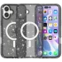Чехол с блестками и MagSafe на Apple iPhone 16 Plus – Black+Glitter. Фото 1 из 5