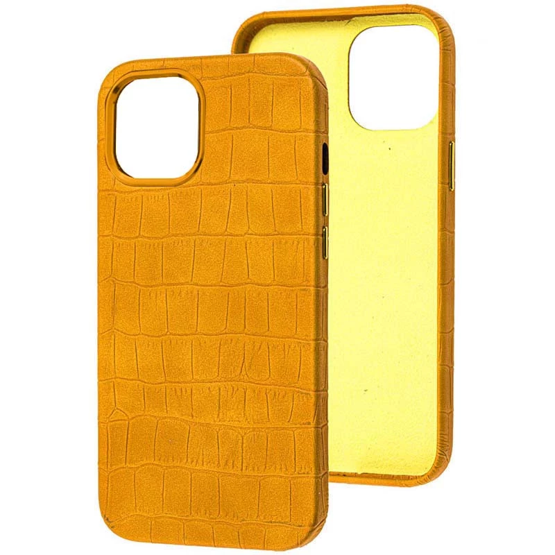 

Кожаный чехол Croco для Apple iPhone 13 Pro (6.1") (Yellow)