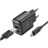 МЗП Hoco C141A Smart 2.1A (2USB-A) + кабель USB to MicroUSB – Black. Фото 3 з 5