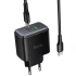 МЗП Hoco C158A Upgrade PD45W (1USB-A/1C) + кабель Type-C to Type-C – Black. Фото 4 з 6