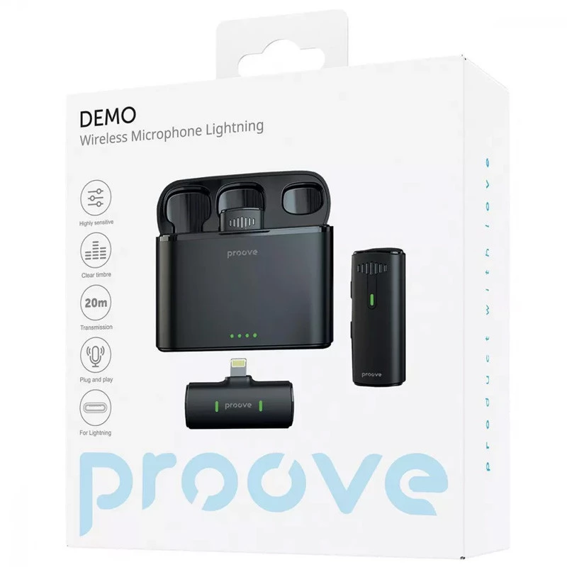 Петличный беспроводной микрофон Proove Demo Lightning – Black. Фото 3 из 3