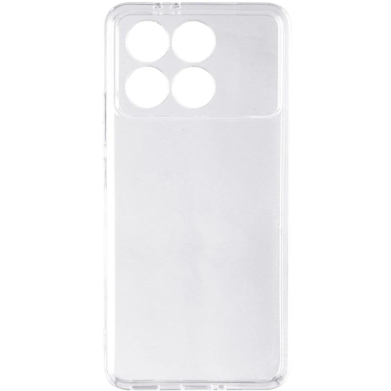 Ультратонкий силіконовий чохол 1,5 мм з захистом камери на Xiaomi Poco F6 Pro – Безбарвний (прозорий). Фото 3 з 5