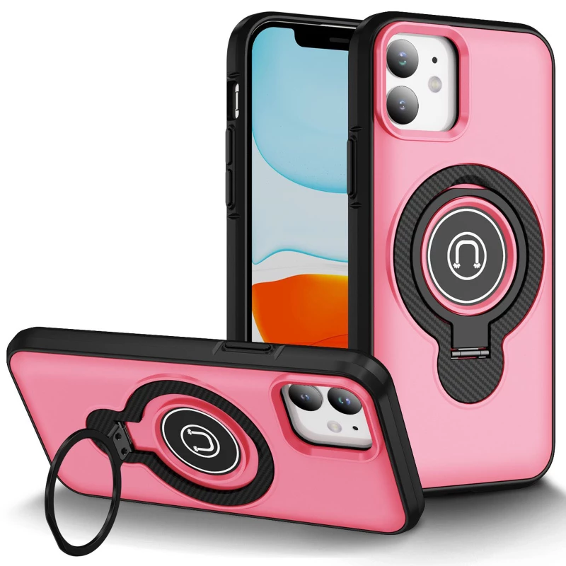 TPU+Textured PC Magnet для Apple iPhone 11 (6.1") – Pink. Фото 1 из 4