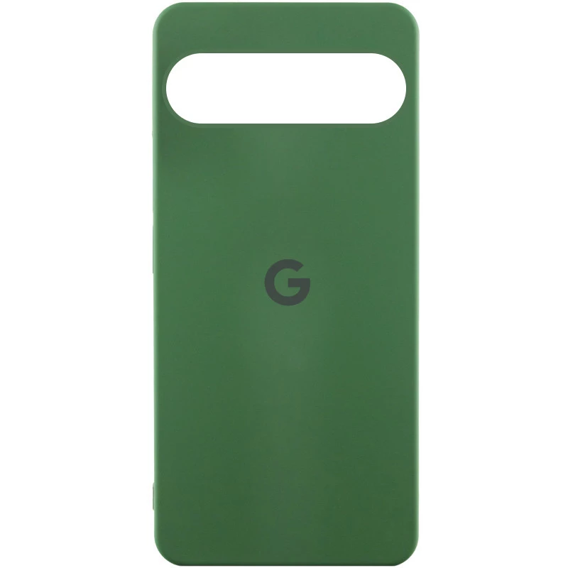Силиконовый чехол Cover Lakshmi с логотипом для Google Pixel 9 – Зеленый / Dark green. Фото 1 из 4
