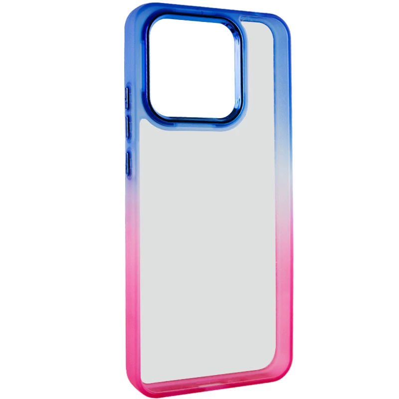 Силиконовый чехол фреш для Xiaomi Redmi Note 14S – Розовый / Синий. Фото 1 из 9